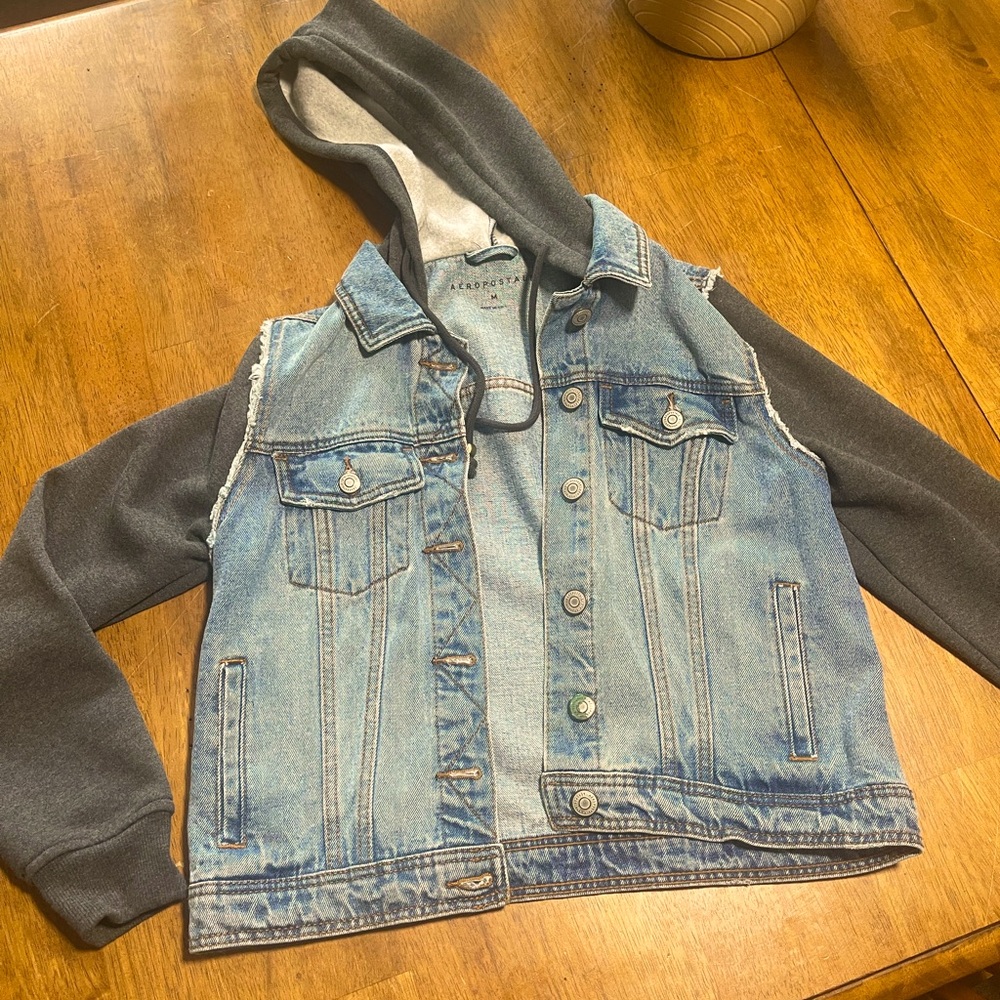 Aeropostale Jean Jacket w/ hood